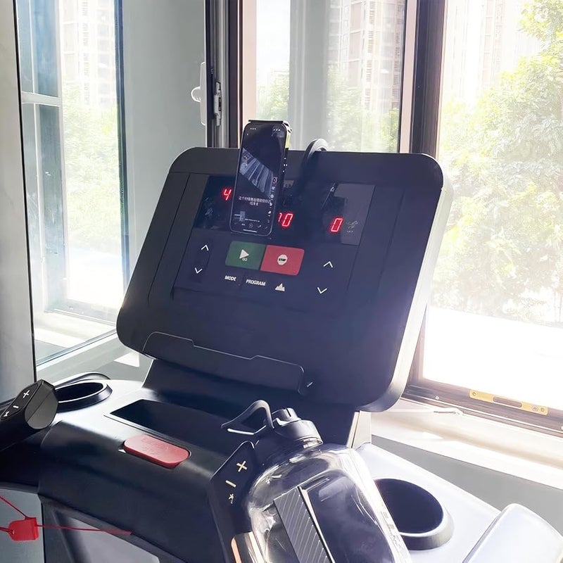 Black Treadmill Phone Holder Adjustable Grip Bendable Stand for Gym Equipment - Image 2